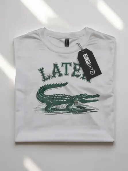 Minimalist Alligator T-Shirt – Collegiate Wordplay Tee - Image 10