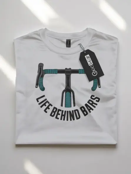 Witty Life Behind Bars Cycling Shirt – Minimalist Road Bike Tee - Image 10
