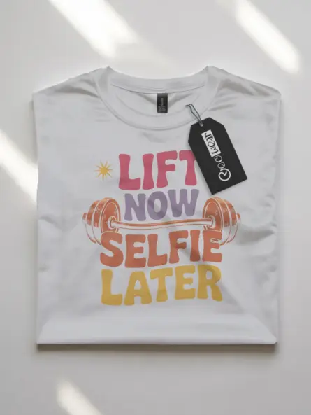Lift Now Selfie Later T-Shirt - Image 10
