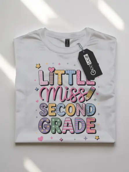 Little Miss Second Grade Shirt – Colorful Back to School Tee - Image 10