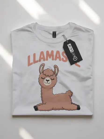 Playful Llamaste Shirt for Yoga Lovers – Funny Animal Tee - Image 10