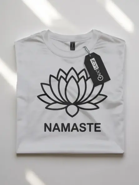 Lotus Flower Namaste Shirt – Minimalist Spiritual Yoga Tee - Image 10
