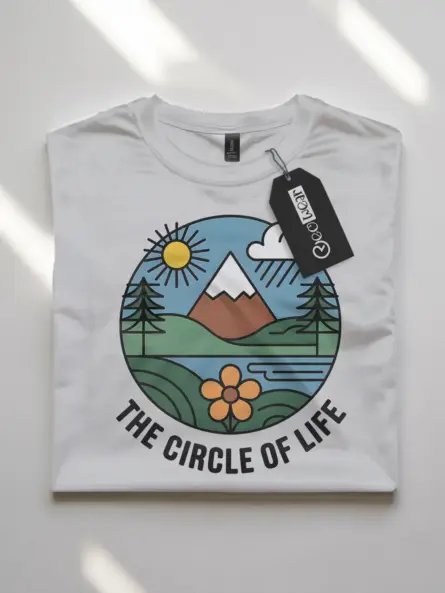 Retro Style Nature Circle of Life T-Shirt - Image 10