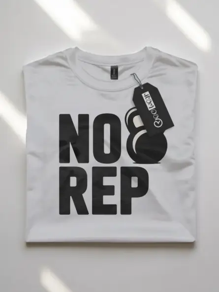 No Rep T-Shirt – Minimalist Kettlebell Workout Tee for CrossFit Athletes - Image 10