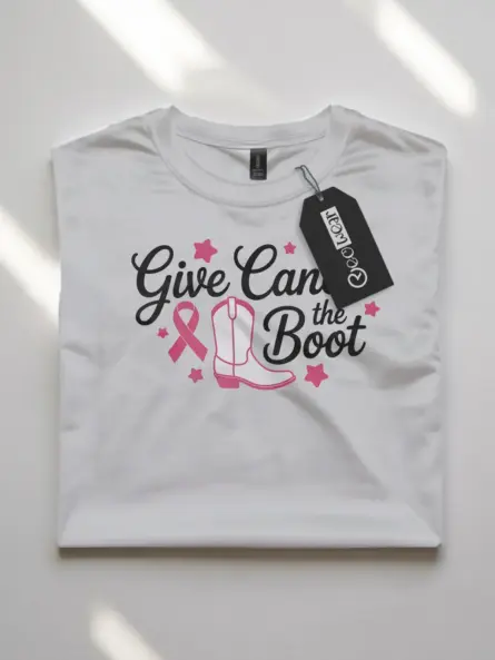 Pink Cowboy Boot Breast Cancer Shirt – Give Cancer the Boot Tee - Image 10