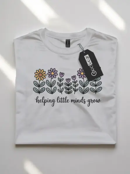 Helping Little Minds Grow Preschool Teacher Shirt – Floral Gift Tee - Image 10
