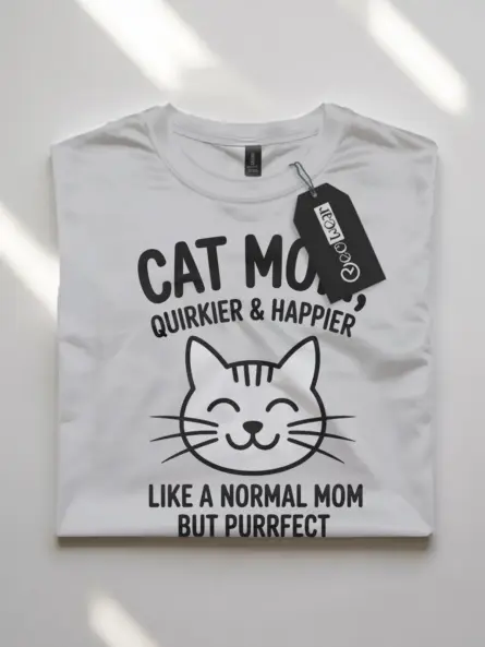 Quirky Cat Mom Shirt – Purrfect Gift for Pet Lovers and Gen Z - Image 10