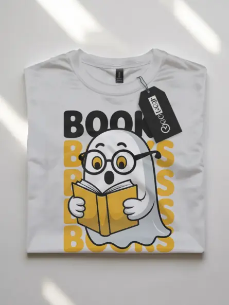 Adorable Reading Ghost Shirt – Cute Halloween Tee for Book Lovers - Image 10