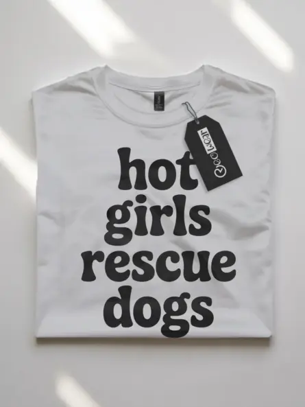 Rescue Dog Mom Shirt – Funny Hot Girls Rescue Dogs Minimalist Tee - Image 10