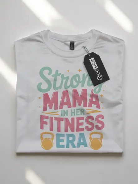 Strong Mama Fitness Era T-Shirt for Postpartum & Fit Moms - Image 10