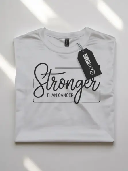 Stronger Than Cancer Shirt – Minimalist Motivation Tee - Image 10