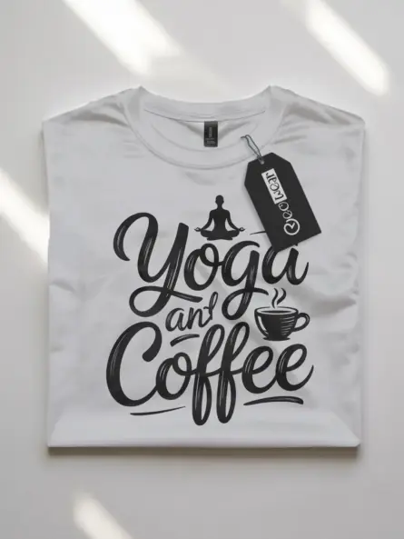 Peaceful Yoga and Coffee T-Shirt for Women - Image 10