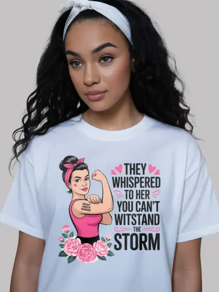 They Whispered to Her Shirt – Rosie Pink Ribbon Power Tee - Image 11
