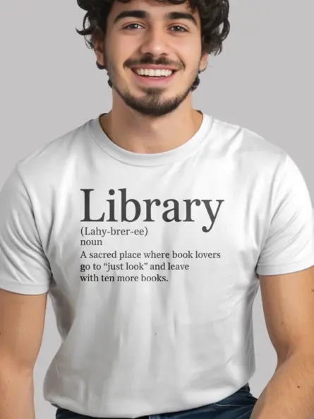 Witty Library Definition T-Shirt for Readers - Image 2