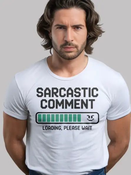 witty comment progress bar shirt for men and women