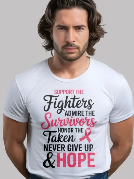 Support the Fighters Hope Shirt – Inspirational Pink Ribbon Tee - Image 11