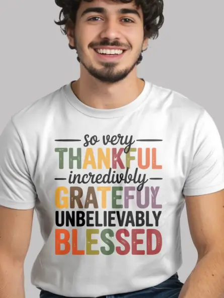 Thankful Grateful Blessed T-Shirt – Faithful Fall Tee for Women - Image 12