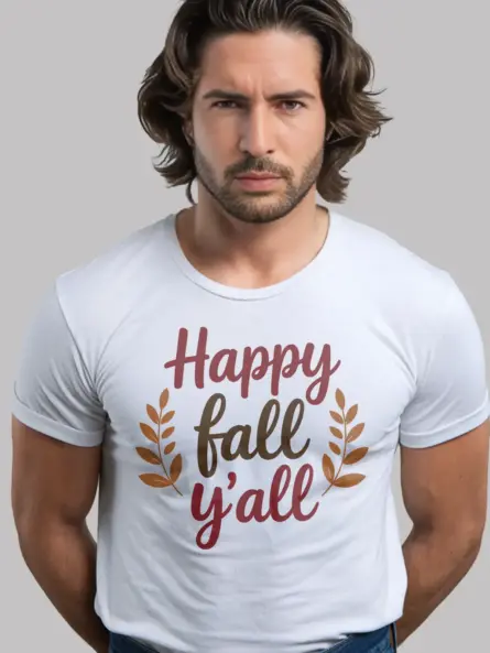 Happy Fall Y’all T-Shirt – Cozy Southern Autumn Quote Tee for Women - Image 12