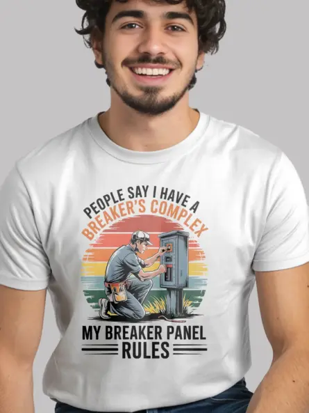 Breaker Panel T-Shirt for Electricians – Funny Vintage Electrical Engineer Tee - Image 11