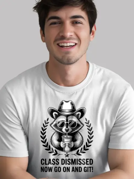 Class Dismissed T-Shirt – Funny Western Raccoon Teacher Gift Tee - Image 12