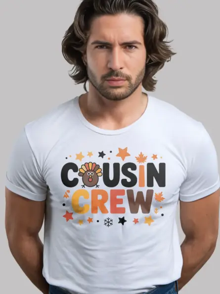 Cousin Crew T-Shirt – Cute Matching Thanksgiving Family Tee - Image 12