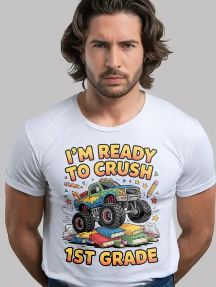 Crush 1st Grade Shirt – Bold Monster Truck Power Tee for Boys - Image 12