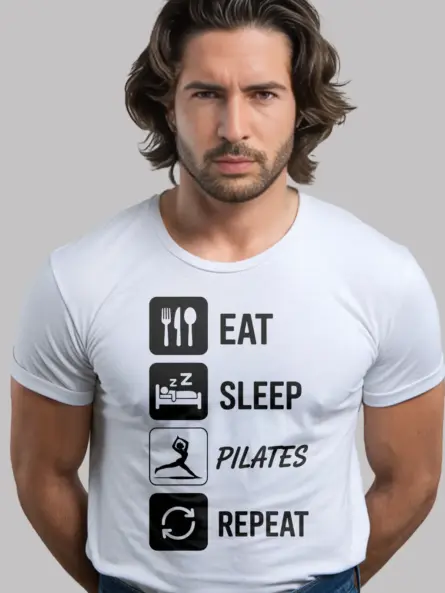 Motivational Eat Sleep Pilates T-Shirt for Instructors & Pilates Lovers - Image 12
