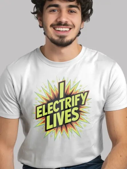Electrician Gift Comic T-Shirt I Electrify Lives - Image 11