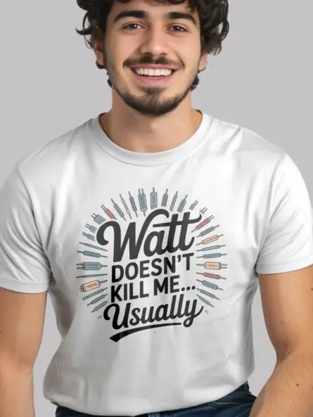 Watt Doesn’t Kill Me... Usually Electrician Pun T-Shirt - Image 11