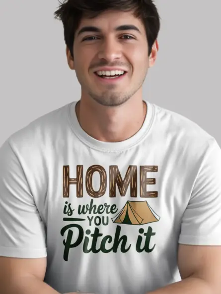 Home Is Where You Pitch It Shirt – Funny Camping Quote Tee for Nature Lovers - Image 12