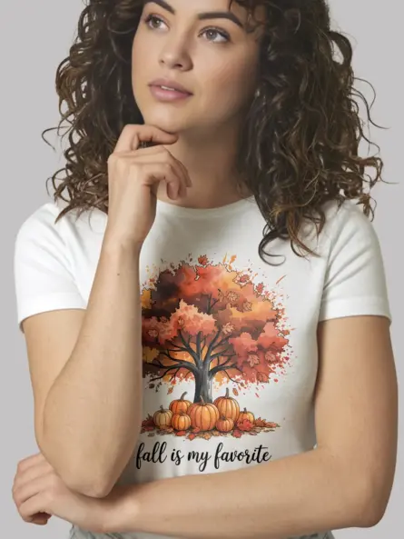Artistic Autumn Tree Shirt – Fall Is My Favorite Watercolor Tee - Image 12