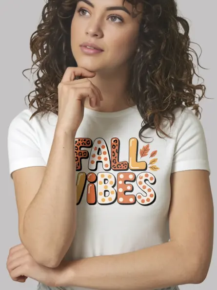 Trendy Fall Vibes T Shirt – Leopard & Polka Dot Autumn Top - Image 12