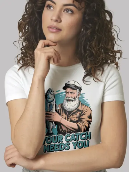 Vintage Fishing T Shirt – Bold Bearded Angler Tee for Outdoorsmen - Image 12