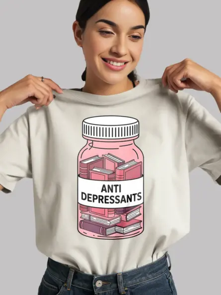 Books Are My Antidepressants Shirt – Relatable Mental Health Tee - Image 12