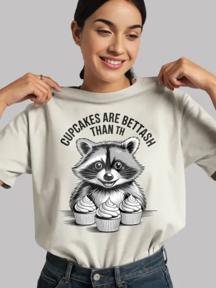 Adorable Cupcake Teacher Shirt – Sweet Raccoon Classroom Humor - Image 12
