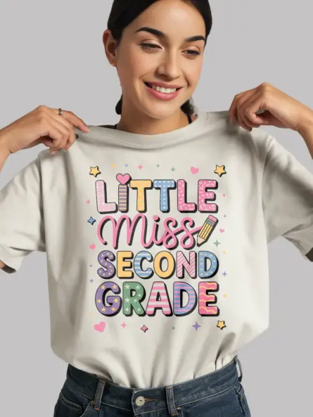 Little Miss Second Grade Shirt – Colorful Back to School Tee - Image 12