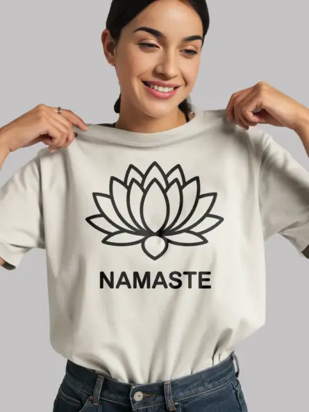 Lotus Flower Namaste Shirt – Minimalist Spiritual Yoga Tee - Image 12