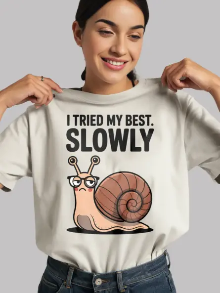 Snail Shirt – Funny Introvert Graphic Tee with Minimalist Vibes - Image 12