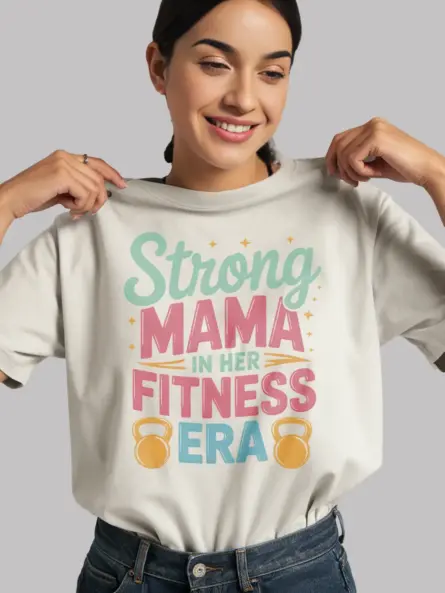 Strong Mama Fitness Era T-Shirt for Postpartum & Fit Moms - Image 11