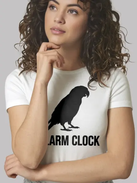 Funny Parrot Alarm Clock T-Shirt for Bird Lovers - Image 12