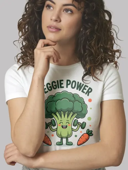 Funny Vegetable Pun T-Shirt – Veggie Power Broccoli Gym Tee for Kids & Adults - Image 12