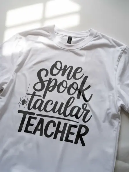 One Spooktacular Teacher Shirt – Cute Halloween Tee for Classroom Fun - Image 11