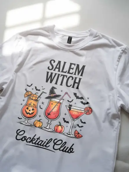 Witchy Salem Witch Cocktail Club Shirt - Image 11