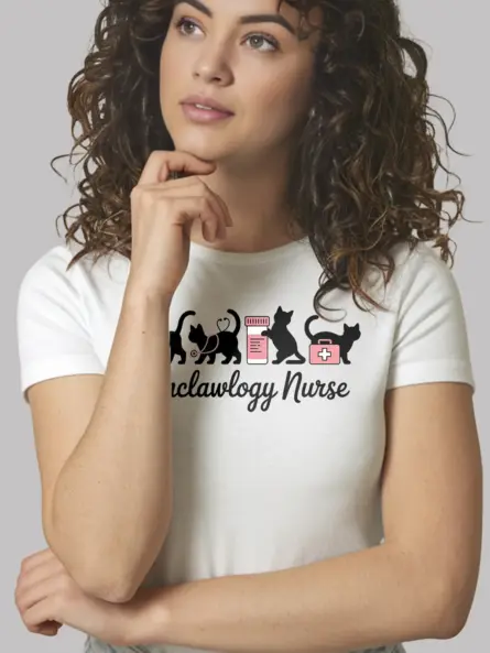 Funny Nurse Cat Shirt – Onclawlogy Design for Oncology Nurses - Image 12
