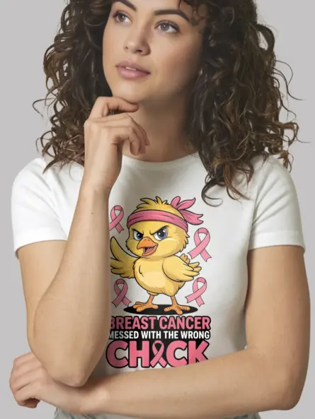 Breast Cancer Messed with the Wrong Chick Shirt – Bold Funny Survivor Tee - Image 12