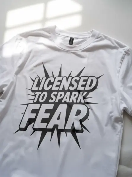 White Shirt Lifestyle – Funny Graphic – Electrician Comic T-Shirt