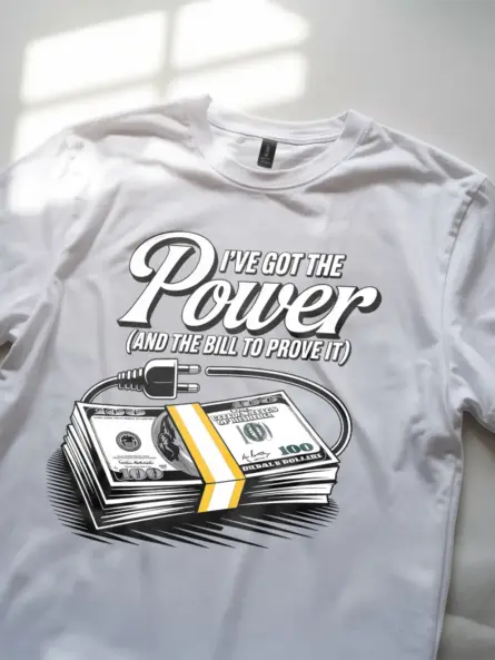 Funny Electrician T-Shirt for Energy Workers Power and Bill Design - Image 8