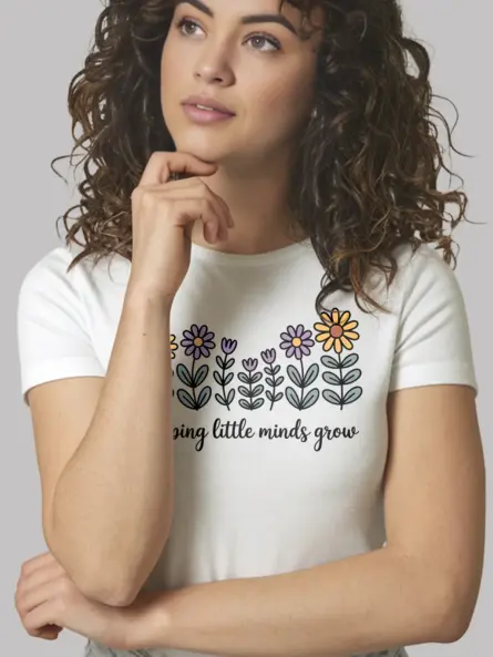 Helping Little Minds Grow Preschool Teacher Shirt – Floral Gift Tee - Image 12