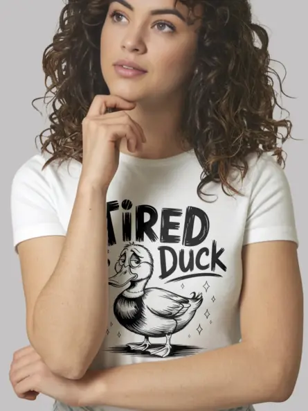 Lifestyle white Tired As Duck Shirt tired as duck shirt