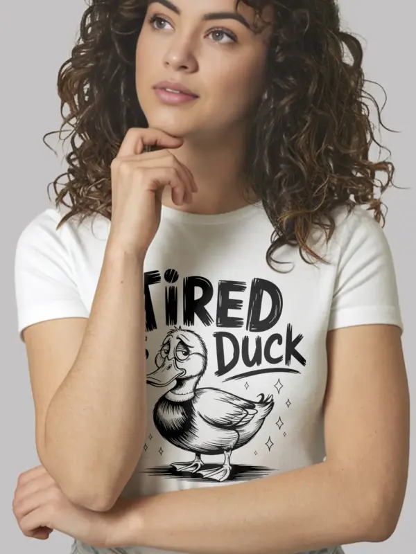 Lifestyle white Tired As Duck Shirt tired as duck shirt